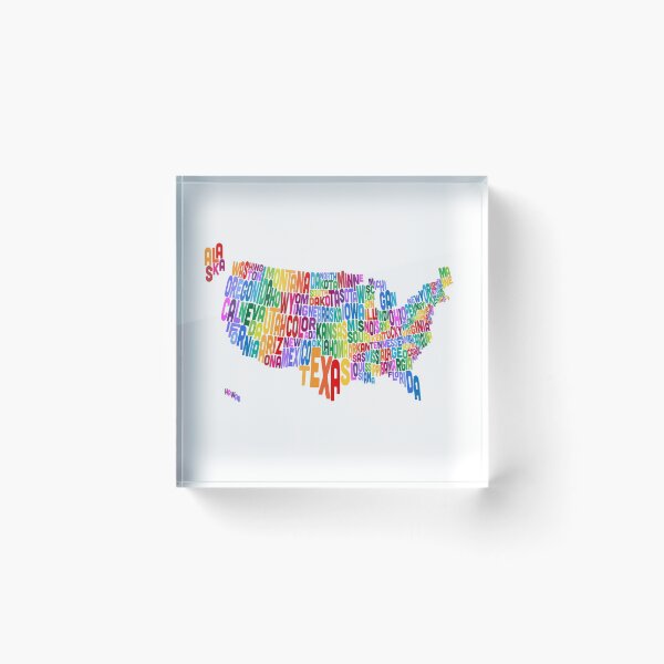 Item preview, United States Typography Text Map designed and sold by ArtPrints.