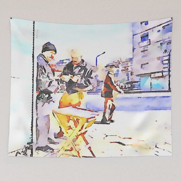 Item preview, Street players in Aleppo designed and sold by Giuseppe Cocco.