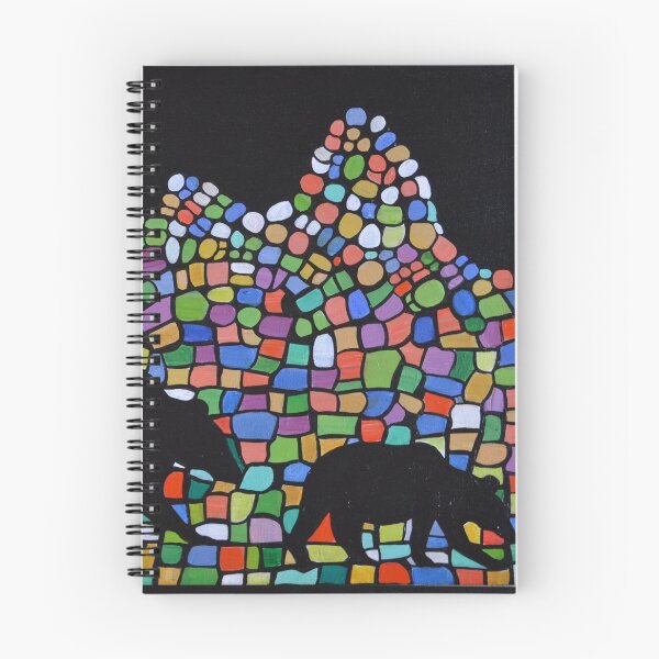 Item preview, Black Bears Silhouette on Mosaic Mountains designed and sold by Shayduk.