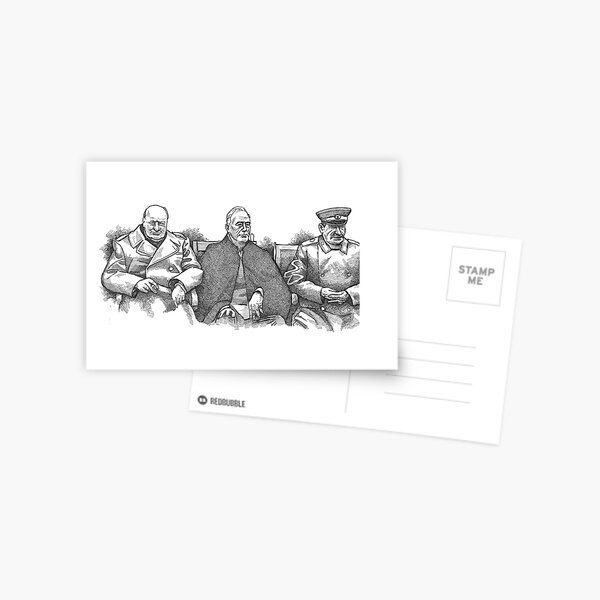 Artikel-Vorschau von Konferenz von Jalta 1945, designt und verkauft von MacKaycartoons.