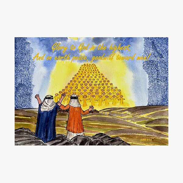 Glory to God in the Highest - With Luke 2:14 Bible Verse Photographic Print