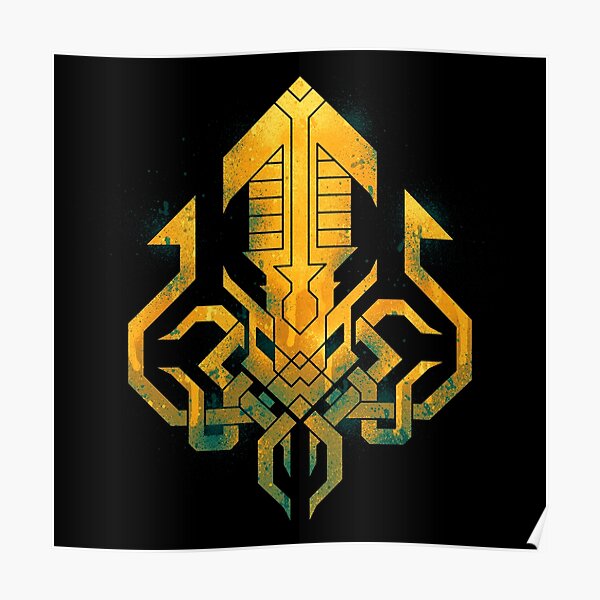 Golden Kraken Sigil Póster