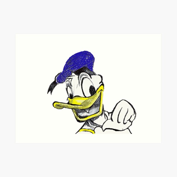 Grumpy Duck Art Print