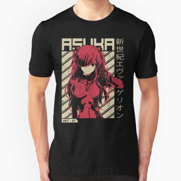 Evangelion - Asuka Poster | Anime Shirt Slim Fit T-Shirt
