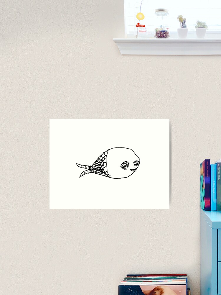 Tired Fish Art Print for Sale by sisselonpaper