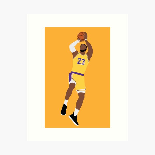 LeBron James Lakers Basketball Minimalist Vector Athletes Sports