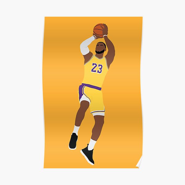 NBA Los Angeles Lakers Lebron James Poster Dunk - Listentee