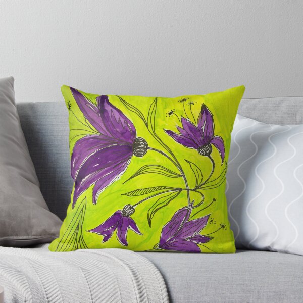 Item preview, Botanical Lime Green and Purple designed and sold by jbjobby.