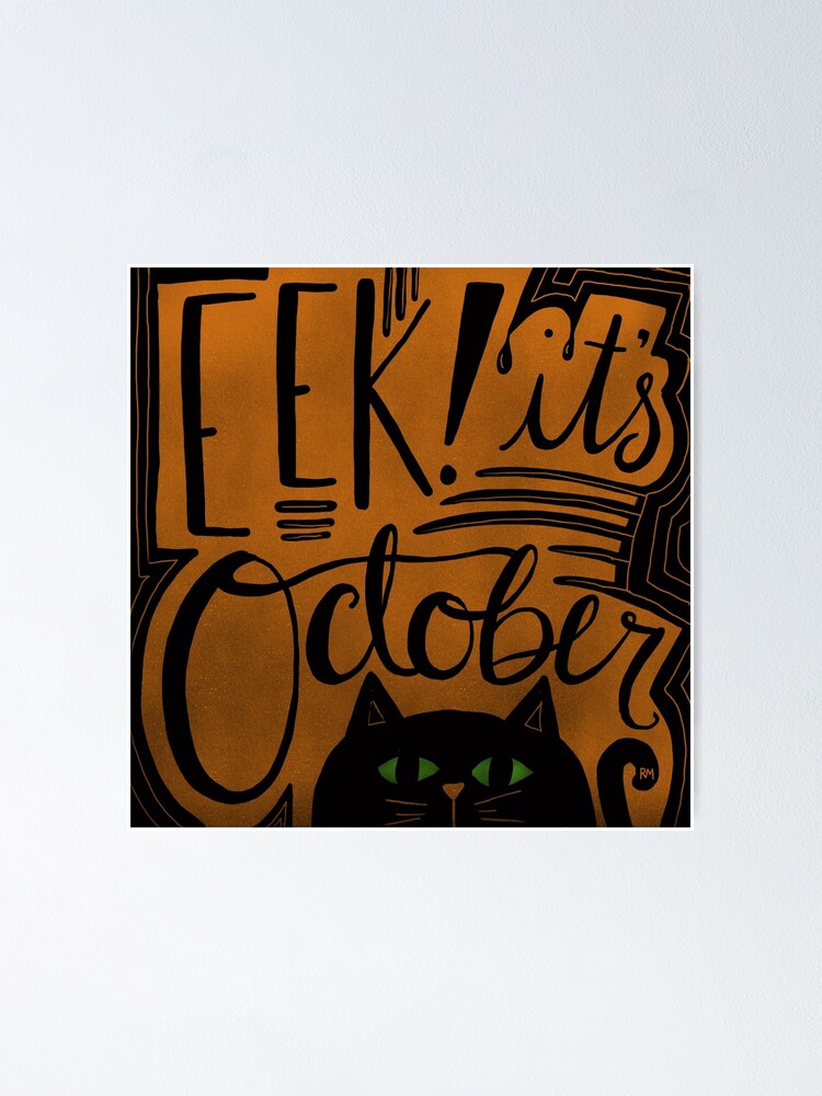 Thumbnail 1 of 3, Poster, EEK! It's October! designed and sold by RuthMCreative.