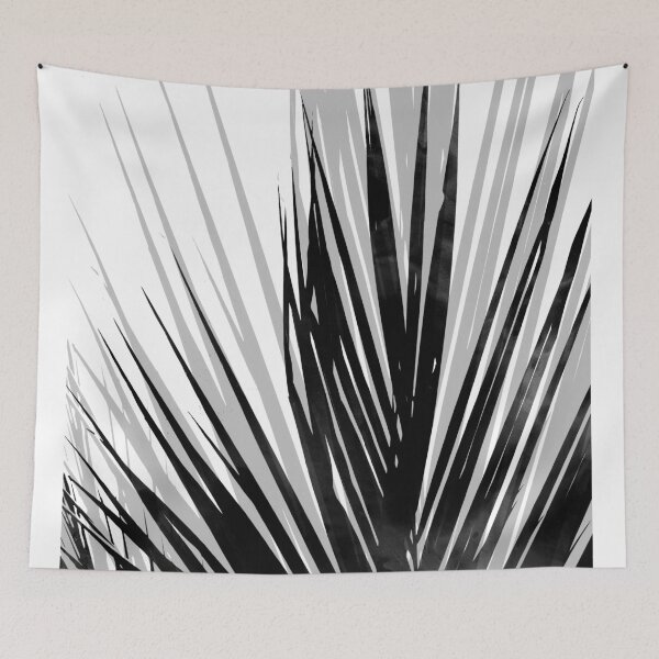 Item preview, Black and White Contemporary Palm Leaf designed and sold by Janine Aykens.