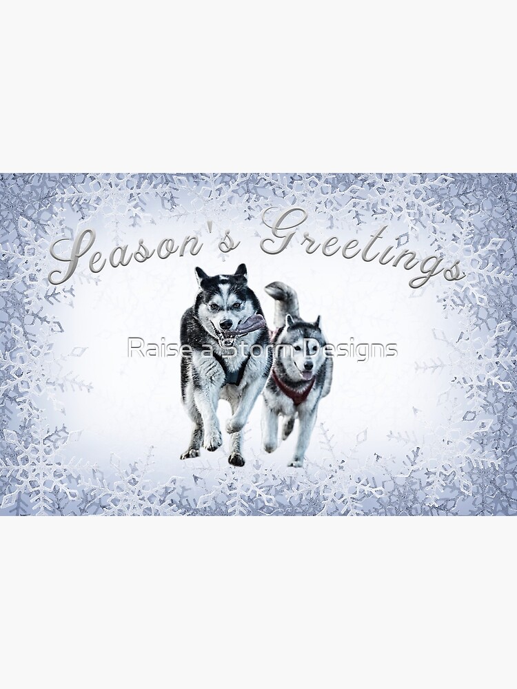 Husky Christmas Card Greeting Card for Sale by Raise a Storm