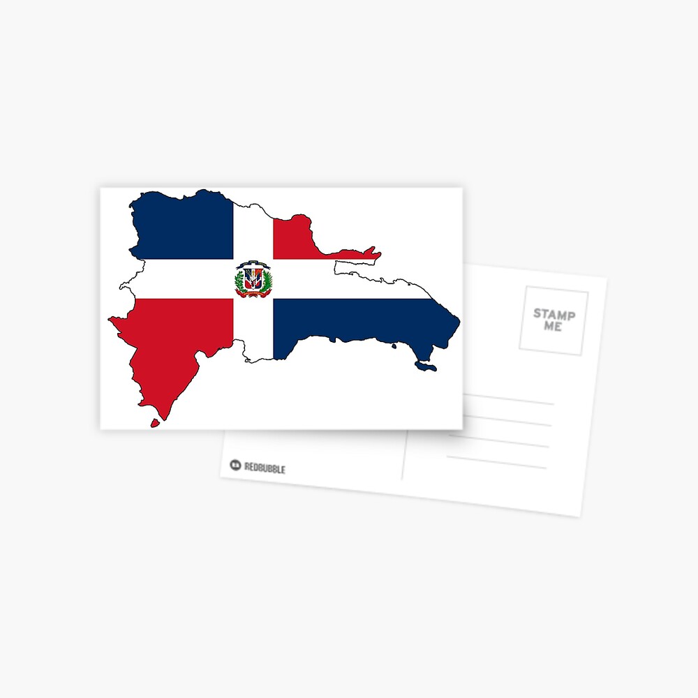 "Dominican Republic flag map" Postcard for Sale by CacaoDesigns Redbubble