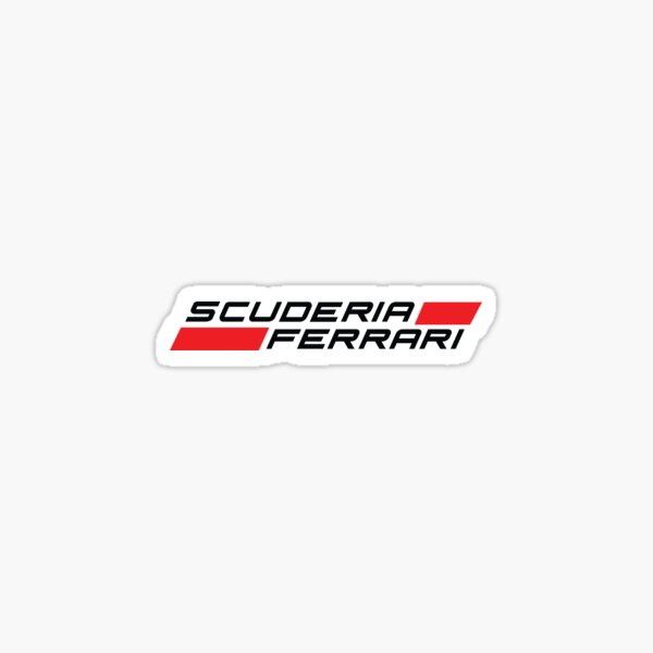 Scuderia Ferrari Sticker for Sale by bubbles-garage