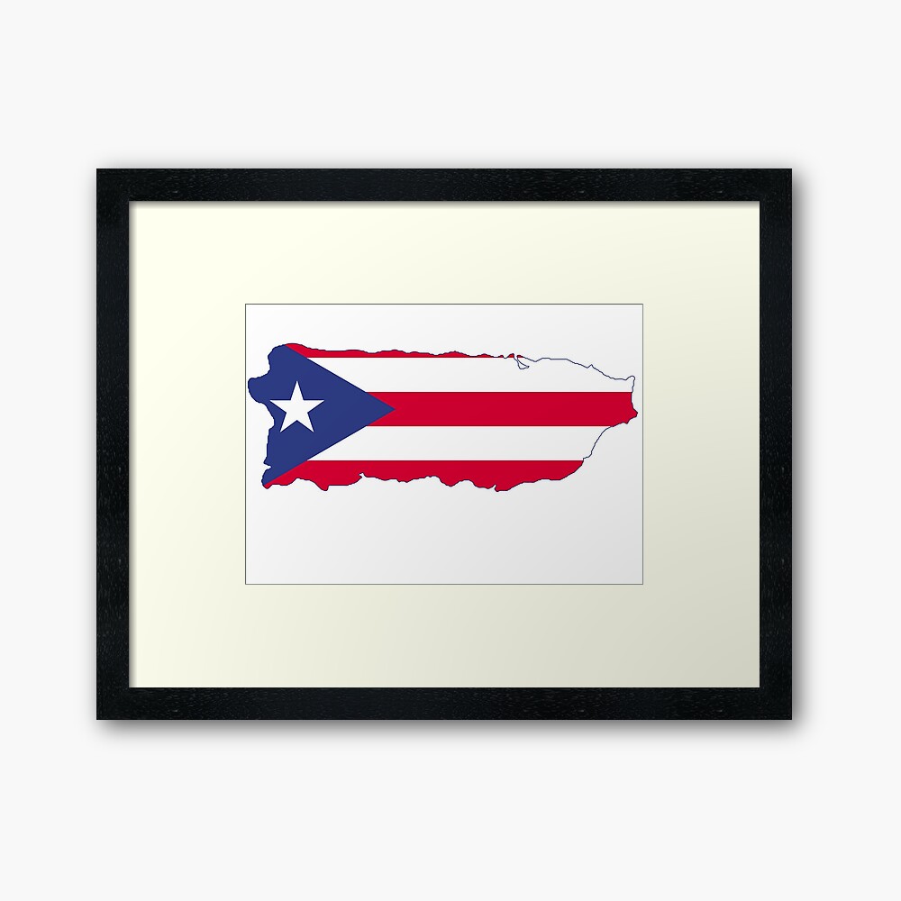 Puerto Rico Map flag Art Print for Sale by CacaoDesigns