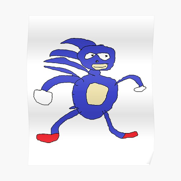 Sonic Meme Posters Redbubble - sonic fist bump roblox song