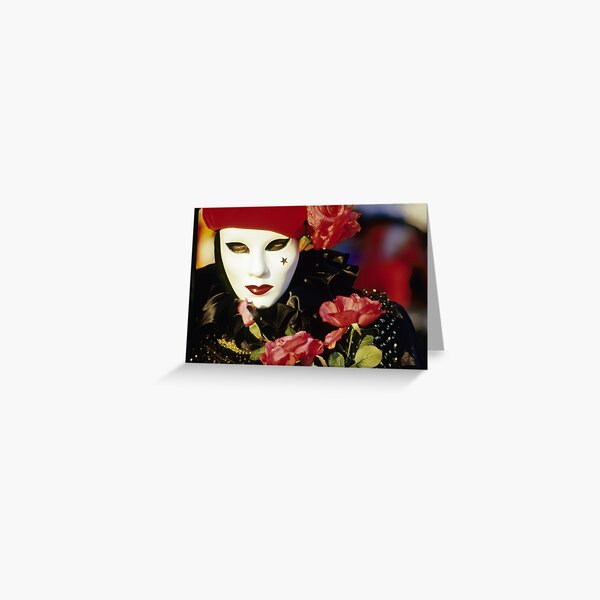 Vista previa del artículo con la obra «Carnival Mask with Red Roses, Venice  », diseñado y vendido por Petr Svarc.