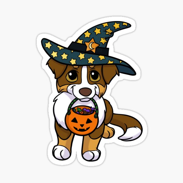 Item preview, Australian Shepherd Red tri Halloween with long tail designed and sold by sculptedpups.
