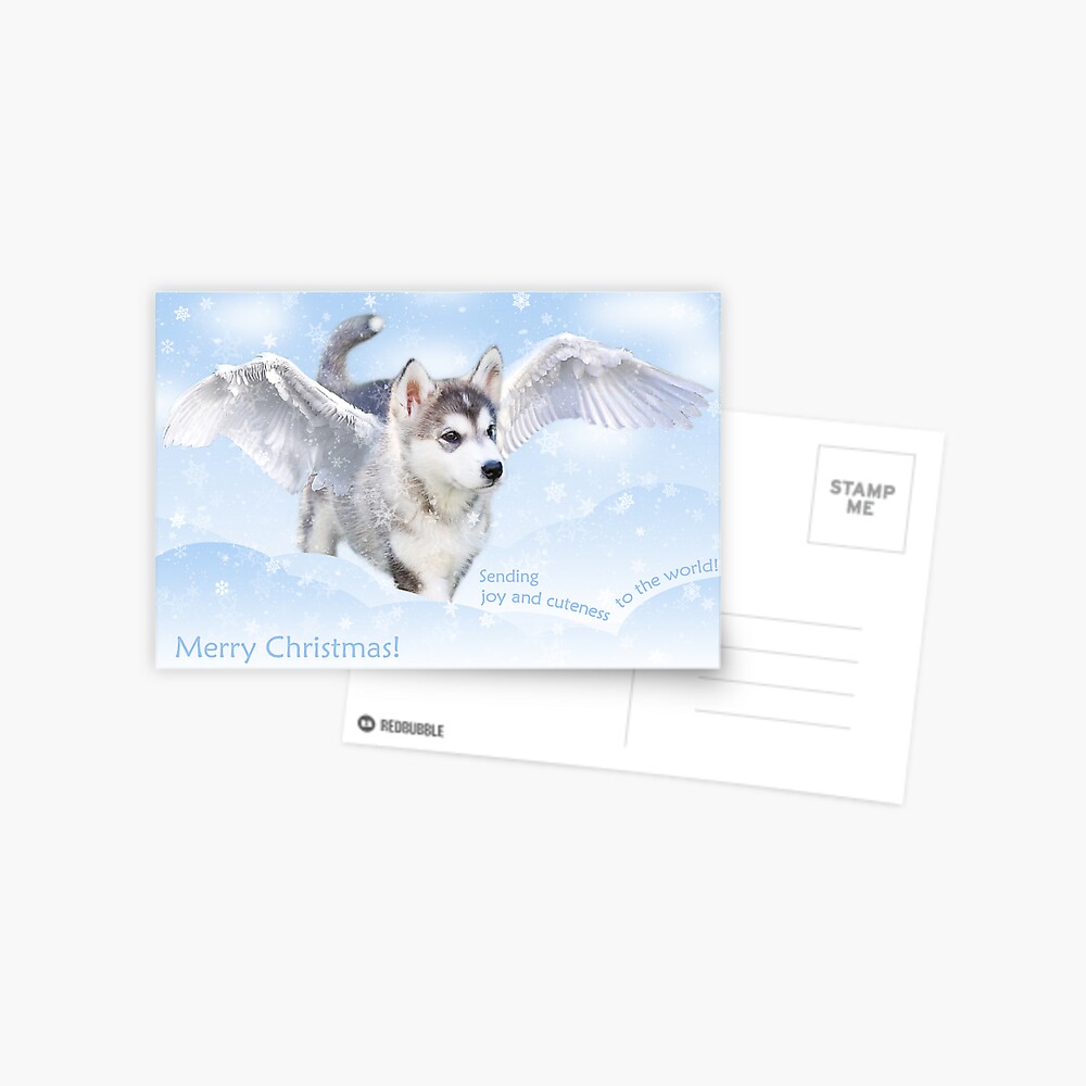 Angel puppy christmas card Postcard