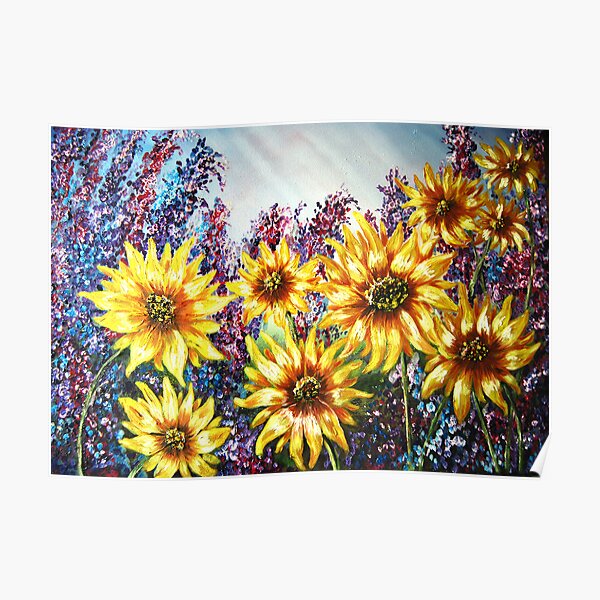 "Sunflowers" - oil painting Poster