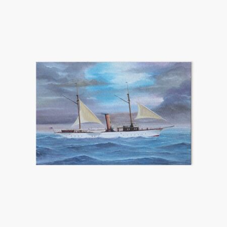 "Onieda" - 1890s Power Yacht Art Board Print