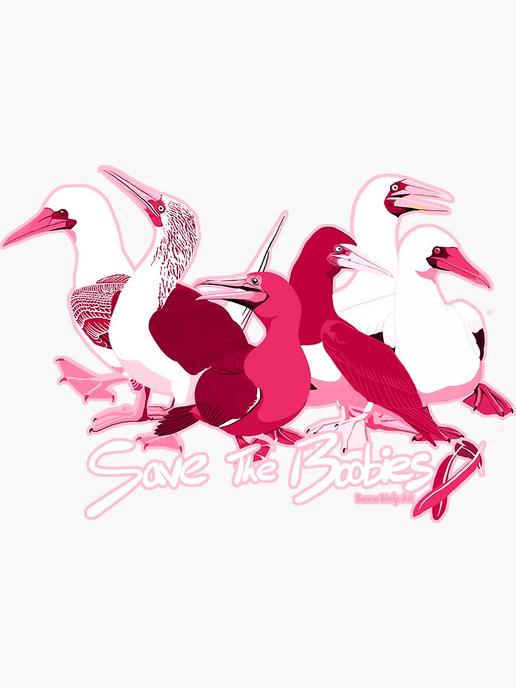 Thumbnail 3 of 3, Sticker, Boobies of the World (Support Breast Cancer Research) designed and sold by BennuBirdy.