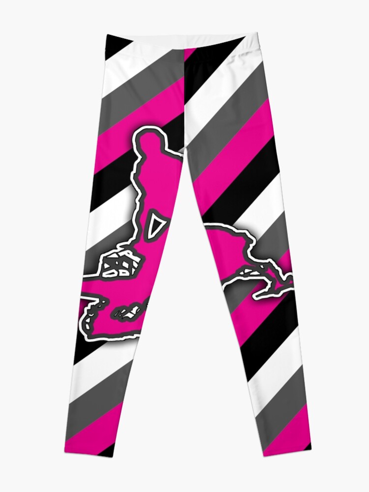 Alternate view of Girls Snowmobile Winter Sports Design Pattern Leggings