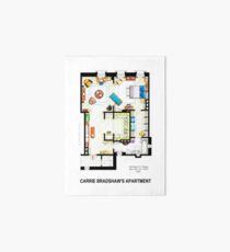 Lámina de exposición Carrie Bradshaw's Apartment Floorplan v.2