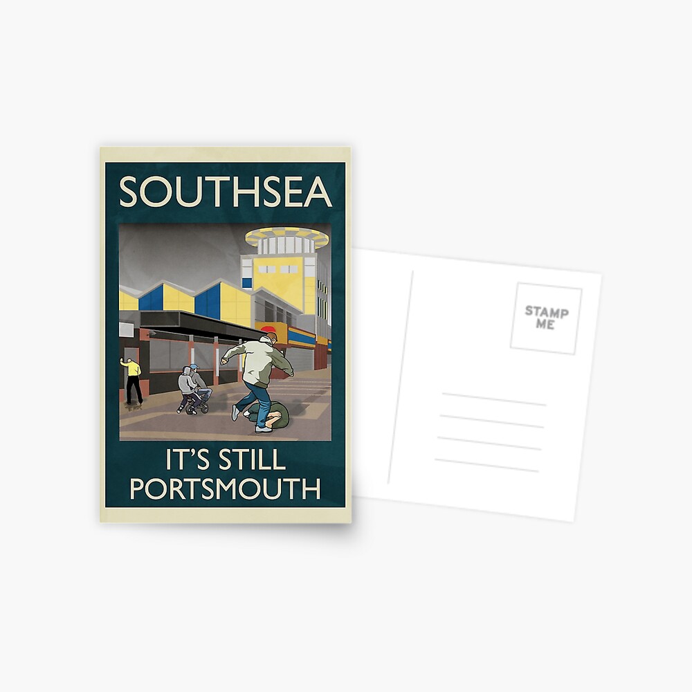 Pack of 8 Postcard Southsea holiday 