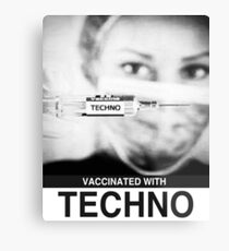 Vaccinated with Techno Metal Print