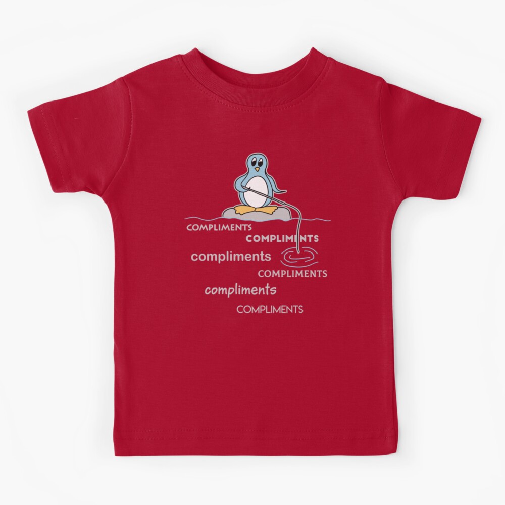 Cute Penguin Fishing for Compliments Metaphor T-Shirt