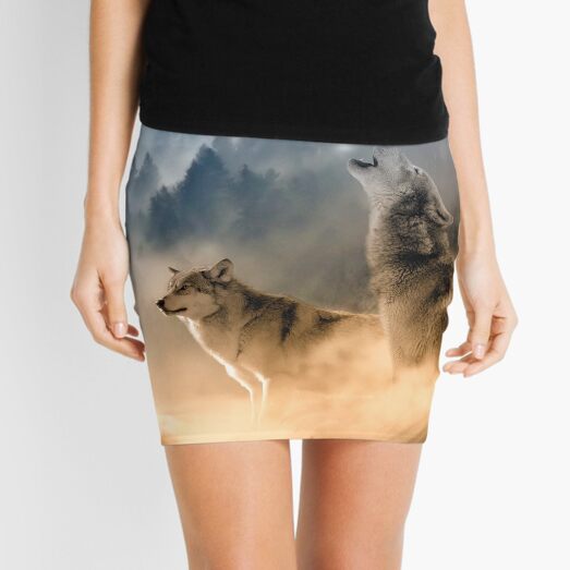 Wolf Trio and the Moon Mini Skirt