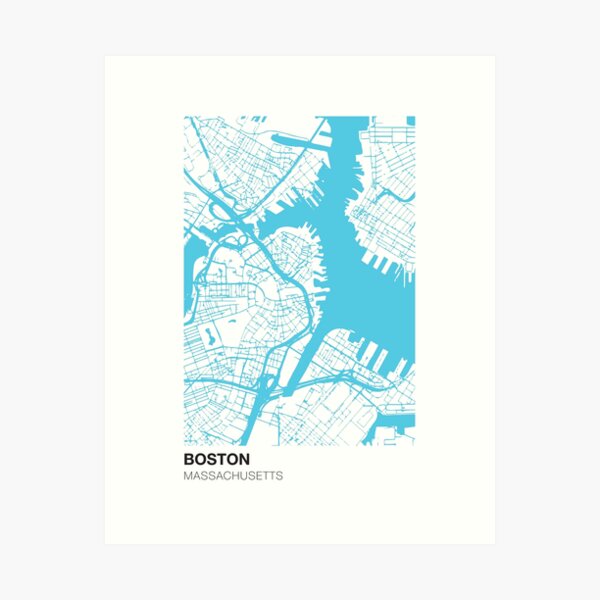 Artikel-Vorschau von Boston Karte, designt und verkauft von oliviaott.