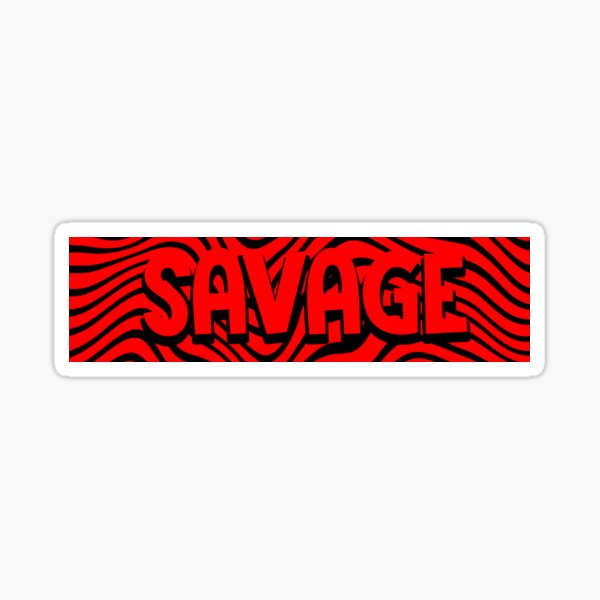 Savage Red Stickers Redbubble - 21 savage red ops roblox music video