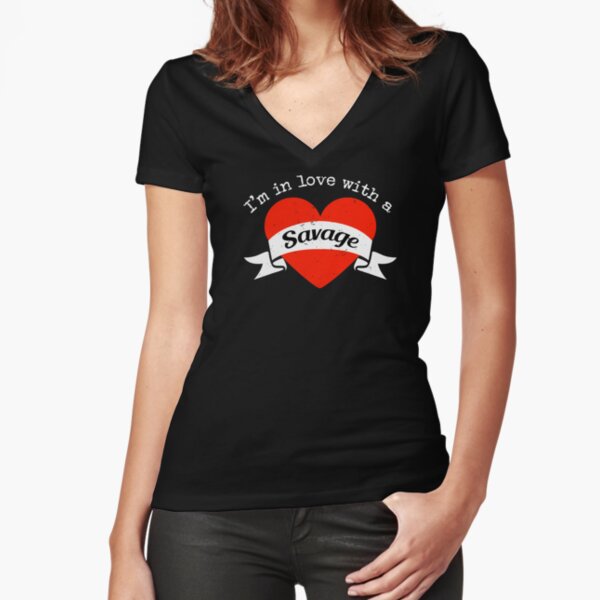 Item preview, I'm in love with a Savage | Big heart and banner designed and sold by Christopher Taylor.