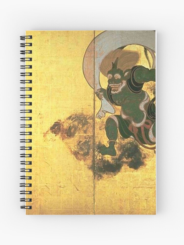 Cuaderno De Espiral Fujin Raijin Zu Imagen De Dioses Del Viento Y Del Trueno Primer Periodo Edo Dos Paneles Tesoro Nacional Museo Nacional De Kioto De Love999 Redbubble