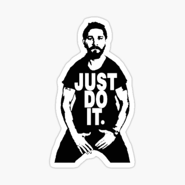 LA STICKERS Just Do It - Shia LaBeouf - Sticker Graphic - Auto, Wall,  Laptop, Cell, Truck Sticker for Windows, Cars, Trucks