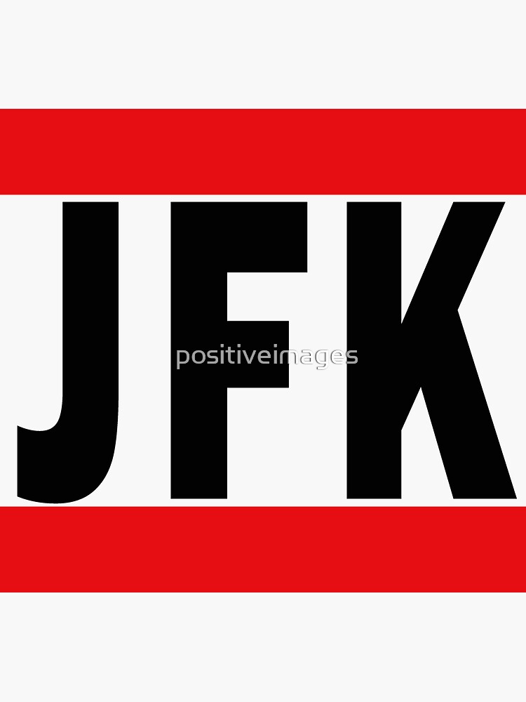 "JFK Airport Abbreviations, New York City" Sticker by positiveimages
