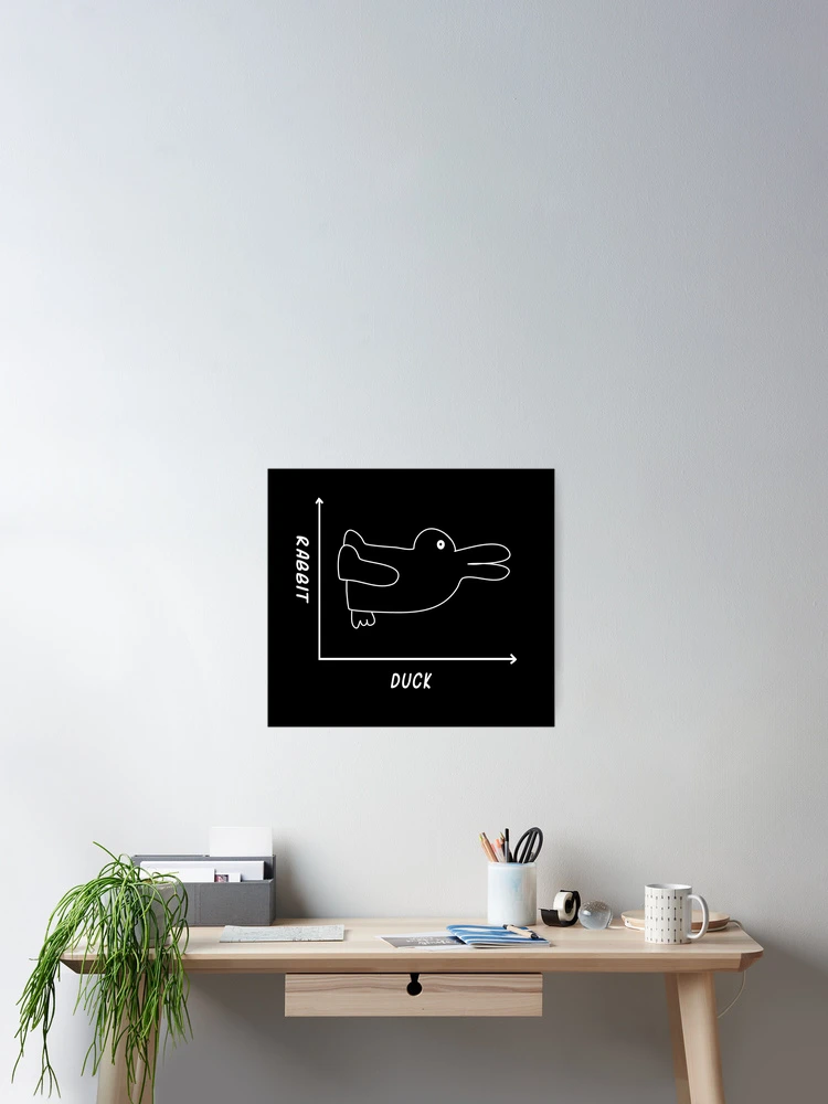 Thumbnail 2 of 3, Poster, Duck/Rabbit Graph designed and sold by Bethcentral Designs.