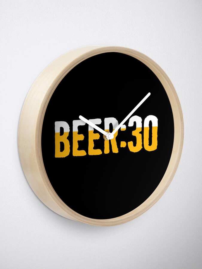 Thumbnail 1 of 4, Clock, Beer : 30 Beer Thirty Break Time designed and sold by azoid.