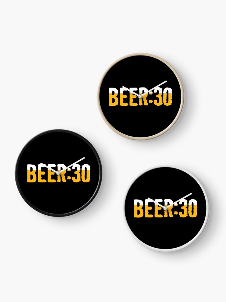 Thumbnail 3 of 4, Clock, Beer : 30 Beer Thirty Break Time designed and sold by azoid.
