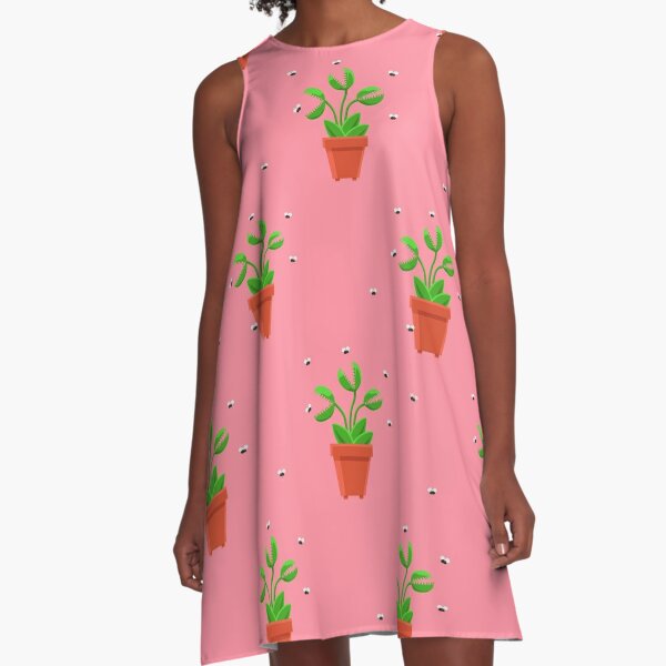 Venus Fly Trap Related Succs Inspired Sleeveless Dress Woman