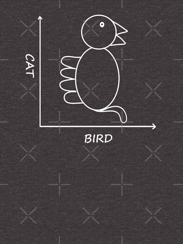 Thumbnail 7 of 7, Essential T-Shirt, Cat/Bird Graph designed and sold by bethcentral.