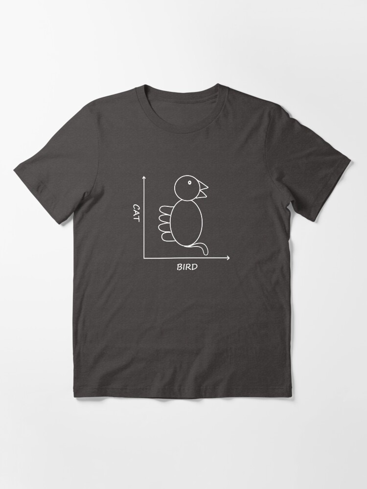 Thumbnail 3 of 7, Essential T-Shirt, Cat/Bird Graph designed and sold by bethcentral.