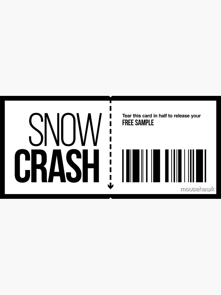 Thumbnail 3 of 3, Sticker, Snow Crash Free Sample designed and sold by mousehawk.