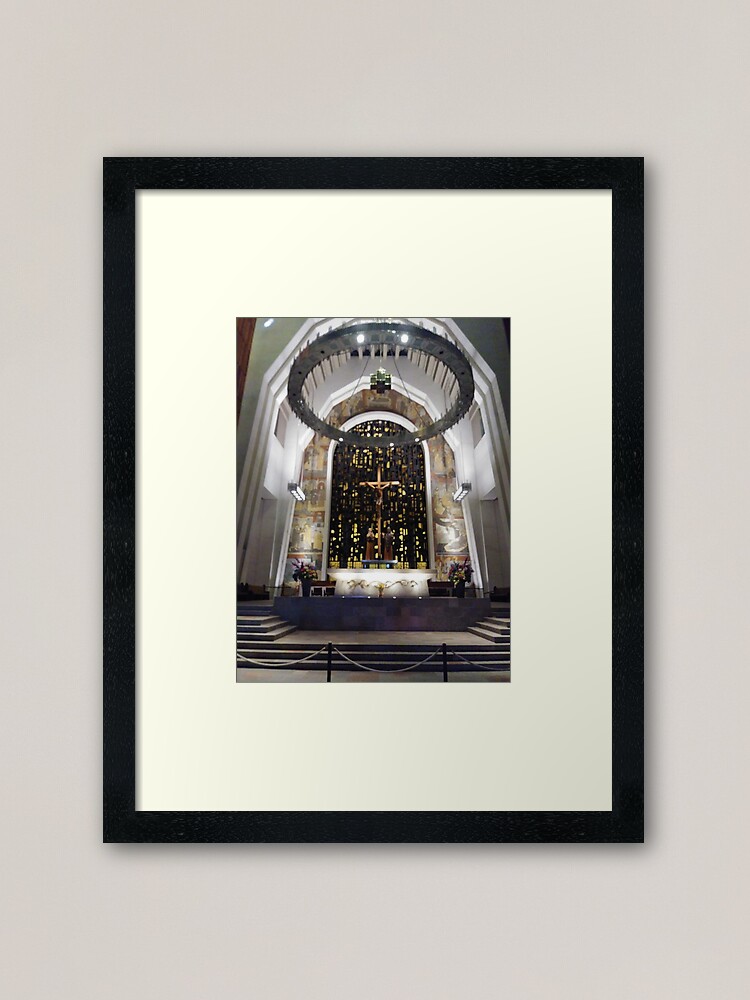 Alternate view of Saint Joseph's Oratory of Mount Royal, Montreal #Montreal #City #MontrealCity #Canada #SaintJoseph #Oratory #Mount #Royal #MountRoyal #buildings #streets #places #views #pedestrians #architecture Framed Art Print