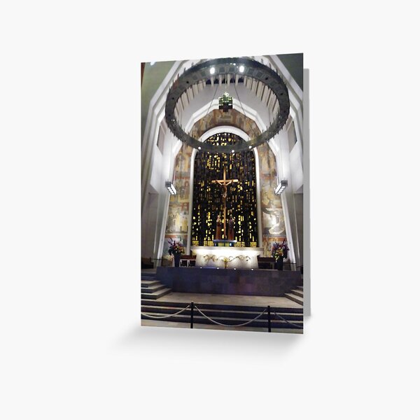 Saint Joseph's Oratory of Mount Royal, Montreal #Montreal #City #MontrealCity #Canada #SaintJoseph #Oratory #Mount #Royal #MountRoyal #buildings #streets #places #views #pedestrians #architecture Greeting Card