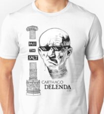 Camiseta ajustada Pase la sal, Cartago debe ser destruido