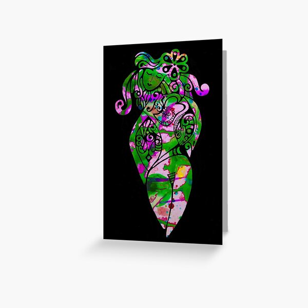Hippy Chick Card Greeting Card