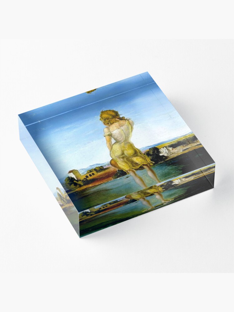 "GIRL WITH CURLS Vintage 1926 Dali Print" Acrylic Block by posterbobs
