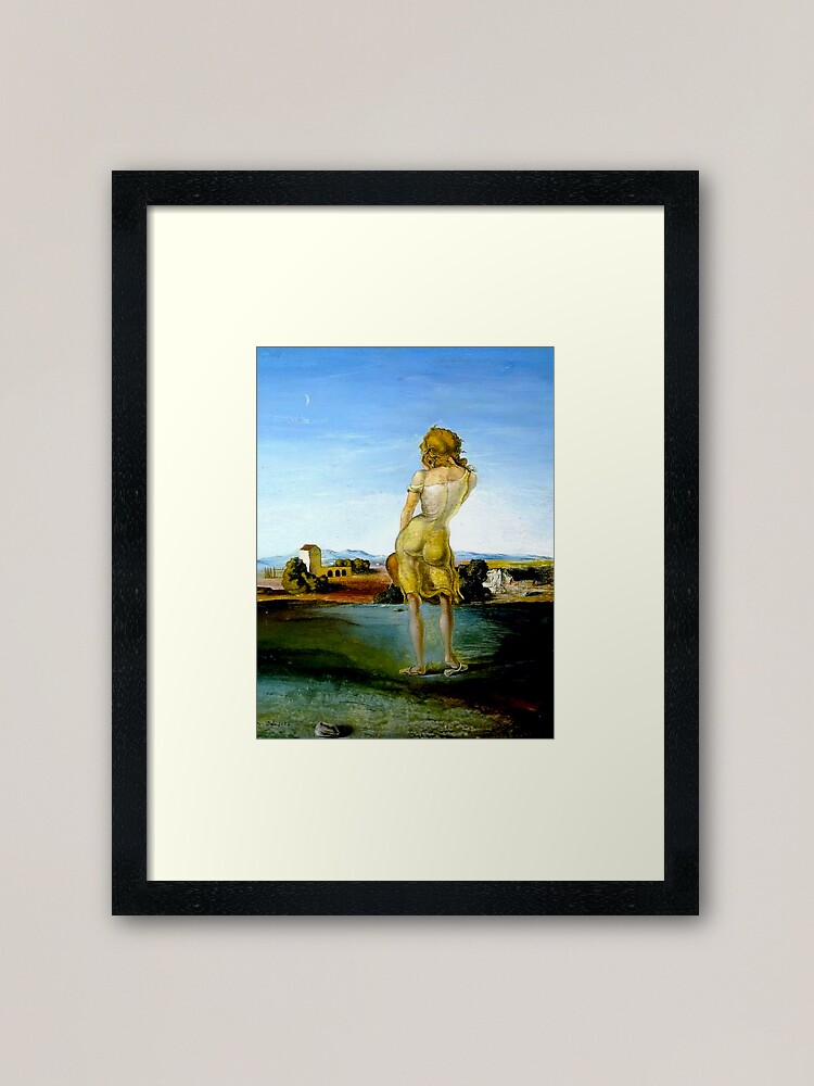"GIRL WITH CURLS Vintage 1926 Dali Print" Framed Art Print by